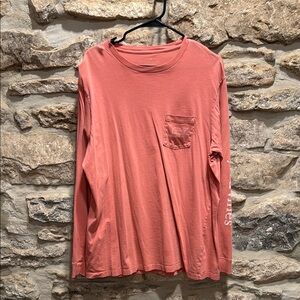 Vineyard Vines Men's Pink Coral Long Sleeve Shirt
